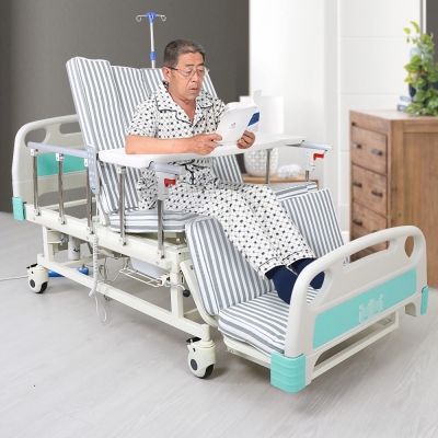เตียงพยาบาลไฟฟ้า  เตียงผู้ป่วย มัลติฟังชั่น A02 (สีเขียว)