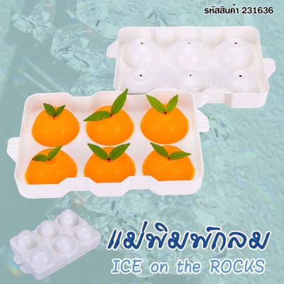 พิมพ์ทำน้ำแข็งรูปทรงกลม DIY สีขาว